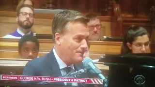 Michael W Smith singing Friends are Friends Forever, at the funeral of President George H. W. Bush
