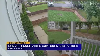 Surveillance video captures shots fired in East Nashville, TN