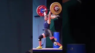 Valentina Cambei (49kg 🇷🇴) 106kg / 234lb 🥇 C&J! #cleanandjerk #slowmotion #weightlifting