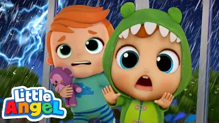 Storm Storm Go Away!  | Little Angel Kids Songs & Nursery Rhymes