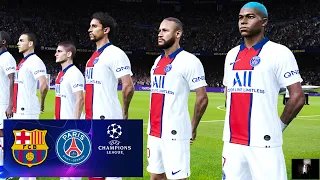 PES 2021 - FC Barcelona vs PSG - UEFA Champions League - Full Match - Messi vs Neymar - All Goals HD