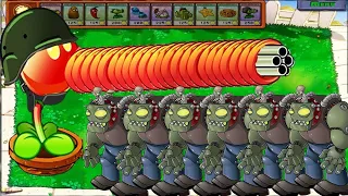 Plants vs Zombies Hack - 1 Gatling Pea vs Gargantuar Zombies