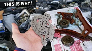 YOU MUST REPLACE TIMING CHAIN AND THAT IS WHY  IT IS SO EXPENSIVE
