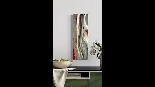 Dreamy Swipe Acrylic Pour Painting, Flow Art, Fluid Art Technique,