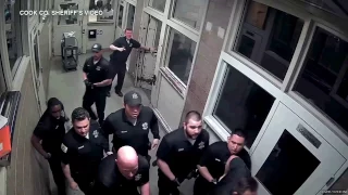 Two deputies ATTACKED by inmates on surveillance video