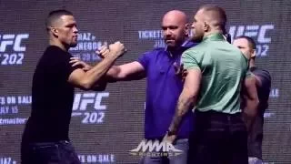 UFC 202: Nate Diaz vs. Conor McGregor 2 Staredown