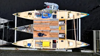 A Simple Deck for a Simple Man’s Ocean-Going Catamaran.