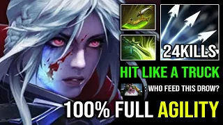 WTF Full Agility Speed 7.32 Drow Ranger Instant Delete Enemy with Butterfly Swift Blink Dota 2