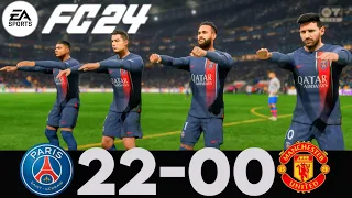 FIFA 24 - What Happen If Ronaldo Messi Neymar And Mbappe Play Together On PSG