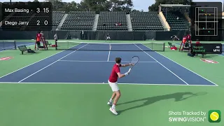 Max Basing (Stanford) vs. Diego Jarry (Saint Mary's) - Dual Match (Court Two)