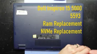 Dell Inspiron 15 5000 10th Gen Ram and SSD Upgrade