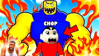 SHINCHAN and I Became MOST OP in Deadlift Simulator ROBLOX with CHOP (PART 2)
