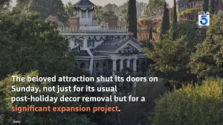 Disneyland’s Haunted Mansion ride closed for major expansion project