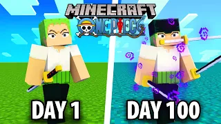 I Survived 100 Days in ONE PIECE Minecraft...