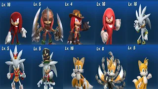 Sonic Forces - All Knuckles vs All Silver vs All Tails Characters - All Characters Unlocked Gameplay