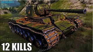 Танк КВ-1 три отметки 🌟 12 ФРАГОВ 🌟 World of Tanks лучший бой на тт СССР 5 уровень