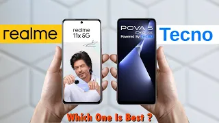 Realme 11x vs Tecno Pova 5 Pro⚡Best Phones under ₹15,000!