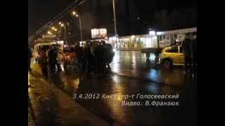 Киев, перевернувшийся Lexus разбил три стоявшие машины