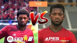 FIFA 19 vs PES 2019 | Manchester United Players Faces Comparison | Fujimarupes