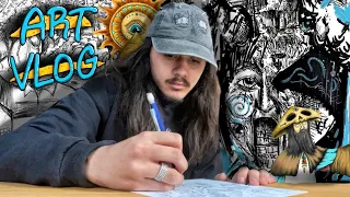Art Vlog | Drawing Album Covers, Digital Art + Doodling for TikTok!