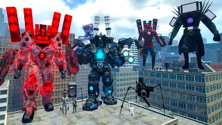 WHICH STRONGEST TITAN: TV MAN/CAMERAMAN/SPEAKERMAN OR DRILL MAN - Skibidi Toilet in Garry's Mod!