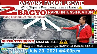 WEATHER UPDATE TODAY July 20, 2021@4:00p.m|PAGASA WEATHER FORECAST |LPA BAGYO |GMA WEATHER| FABIANph