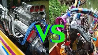 ่๋jet Boat Big Engines VS Fastest Thailand Canal Turbo Boat