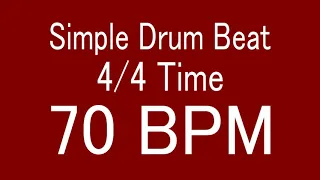 70 BPM 4/4 TIME SIMPLE STRAIGHT DRUM BEAT FOR TRAINING MUSICAL INSTRUMENT / 楽器練習用ドラム