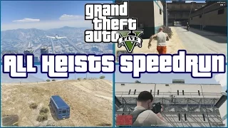 GTA All Heists Speedrun [4:22:02] Former World Record - All Four Views!