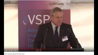 Official opening VSPC battery cathode pilot plant, Wacol, Brisbane Queensland