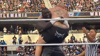 omos vs Brock Lesnar Full match Wrestlemania 39