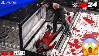 WWE 2K24 - Undertaker vs. Kane - Casket Match | PS5™ [4K60]