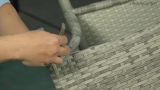 How to fix broken wicker in the leg