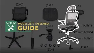 COLAMY Mesh Office Chair 2577 Assembly Guide 2022