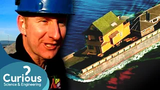 Transporting A Two Story House Via A Barge | Huge Moves | Curious? Science & Engineering