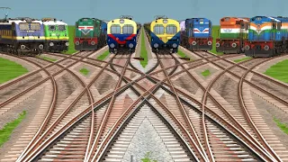 PERFECT CROSSING TRAINS| DIESEL vs ELECTRIC | Indian Railways Train Simulator 2022