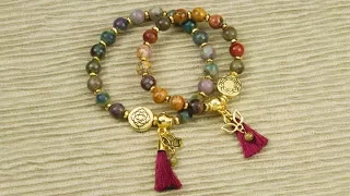 Artbeads Tutorial - Make a Mala-Style Stretch Cord Bracelet with Tracy Gonzales from TierraCast