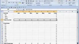 Excel Budget Part 2