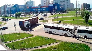 ДТП в Серпухове. Лихой разворот фуры... 18 августа 2016.