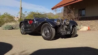 1938 SS Jaguar 100 3 ½ Litre in Gun Metal Paint & Engine Sound on My Car Story with Lou Costabile