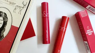 Rom&nd (Romand) Juicy Lasting Tint Swatches + Review [Jujube & FigFig] | Amira Rahayu