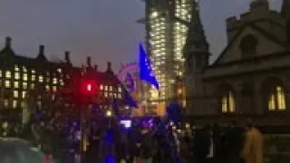 EU supporters gather outside UK Parliament