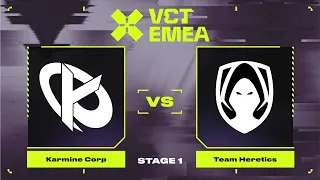 Karmine Corp vs Team Heretics | Карта 1 | VALORANT Champions Tour 2024: EMEA Stage 1