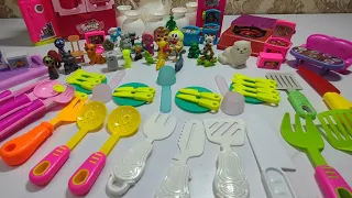Satisfying Asmr video of different colourful spoons collection in kitchen #readysteadygo