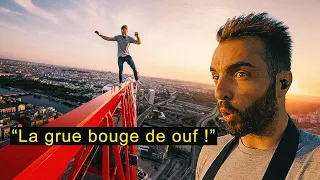 ARRÊTÉ SUR LA PLUS HAUTE GRUE DE PARIS !! (POLICE)