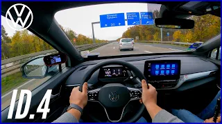 2022 VW ID.4 [174 HP] - POV Autobahn Top Speed Drive