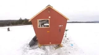 Ice Shanty with Homemade Wood stove