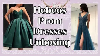 Hebeos Prom Dresses Unboxing & Review
