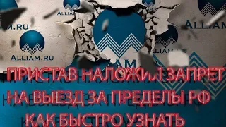 ПРИСТАВ НАЛОЖИЛ ЗАПРЕТ НА ВЫЕЗД ИЗ РФ КАК БЫСТРО УЗНАТЬ | Как не платить кредит | Кузнецов | Аллиам