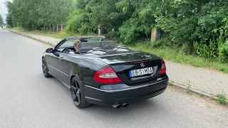 Mercedes CLK 200 Kompressor m271 AMG Exhaust Downpipe Flyby Kickdown acceleration